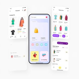 A modern and sleek design for an online shopping app interface