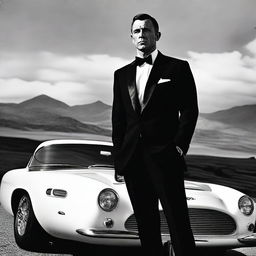 A sleek and stylish image of James Bond, the iconic British secret agent