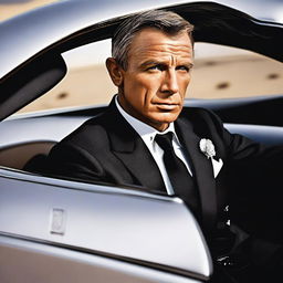 A sleek and stylish image of James Bond, the iconic British secret agent