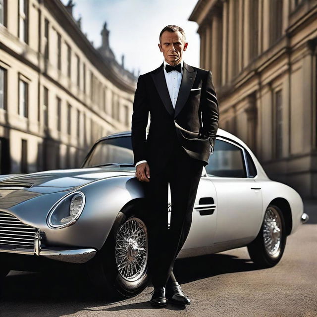 A sleek and stylish image of James Bond, the iconic British secret agent