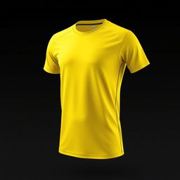 A yellow jersey shirt with a sleek and modern design, suitable for sports or casual wear