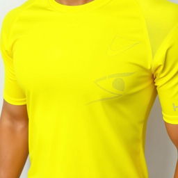 A yellow jersey shirt with a sleek and modern design, suitable for sports or casual wear