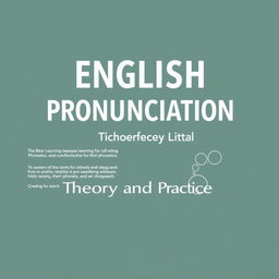 Create a book cover titled 'ENGLISH PRONUNCIATION: Theory and Practice'