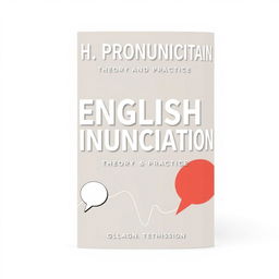 Create a book cover titled 'ENGLISH PRONUNCIATION: Theory and Practice'