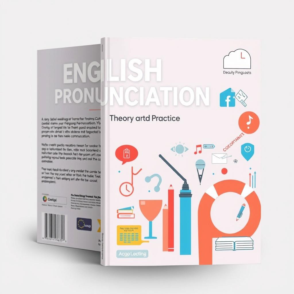 Create a book cover for a book titled 'ENGLISH PRONUNCIATION: Theory and Practice'