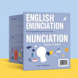 Create a book cover for a book titled 'ENGLISH PRONUNCIATION: Theory and Practice'