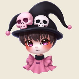 A hyper-realistic depiction of Kuromi, a character from Sanrio