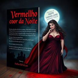 Create a book cover titled 'Vermelho cor da Noite', Author ReVeLuh