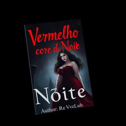 Create a book cover titled 'Vermelho cor da Noite', Author ReVeLuh