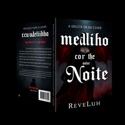 Create a book cover titled 'Vermelho cor da Noite', Author ReVeLuh