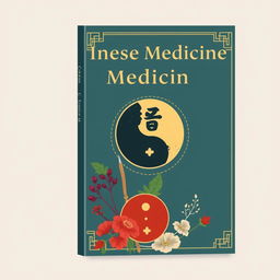 Create a book cover with the theme of Chinese medicine