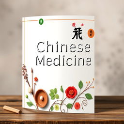 Create a book cover with the theme of Chinese medicine