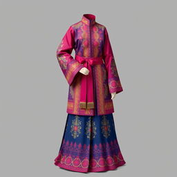 A beautiful and traditional Baju outfit, showcasing intricate patterns and vibrant colors