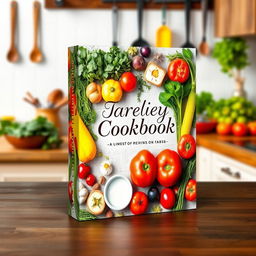 A vibrant and inviting book cover for a cookbook