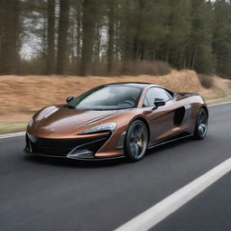 A compelling blend of a McLaren supercar's sleek aerodynamics and a Volvo's commitment to safety and boxy elegance, creating a unique high-performance sedan.