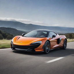 A compelling blend of a McLaren supercar's sleek aerodynamics and a Volvo's commitment to safety and boxy elegance, creating a unique high-performance sedan.