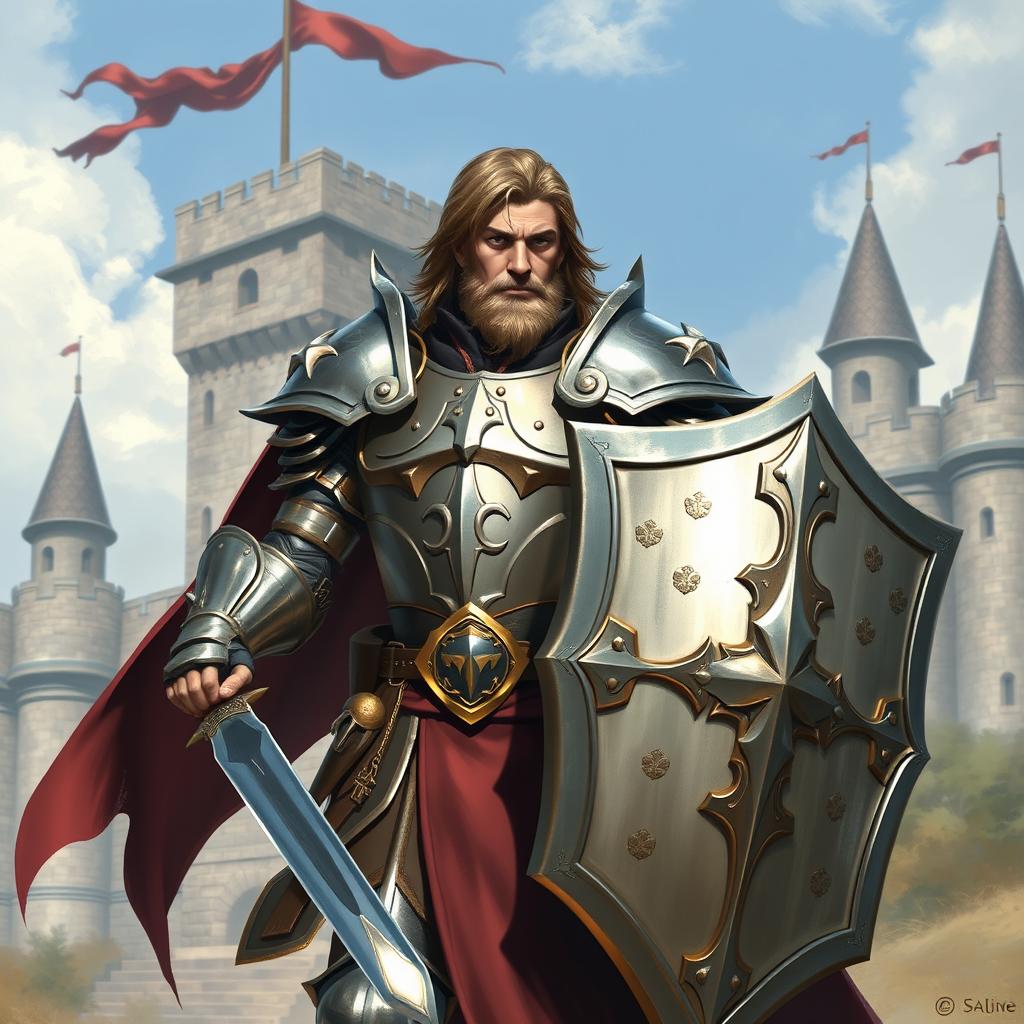 Create an image of a human male paladin