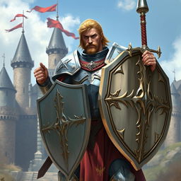 Create an image of a human male paladin