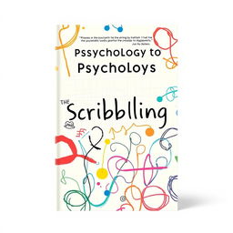 A book cover about the psychology of scribbling, featuring abstract doodles and scribbles in various colors