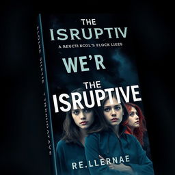 Create a catchy, unique, dark, and iconic book cover for a book named 'The Disruptive'