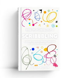 A book cover about the psychology of scribbling, featuring abstract doodles and scribbles in various colors