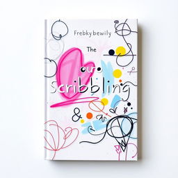 A book cover about the psychology of scribbling, featuring abstract doodles and scribbles in various colors