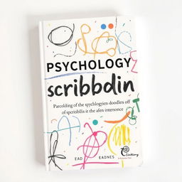 A book cover about the psychology of scribbling, featuring abstract doodles and scribbles in various colors