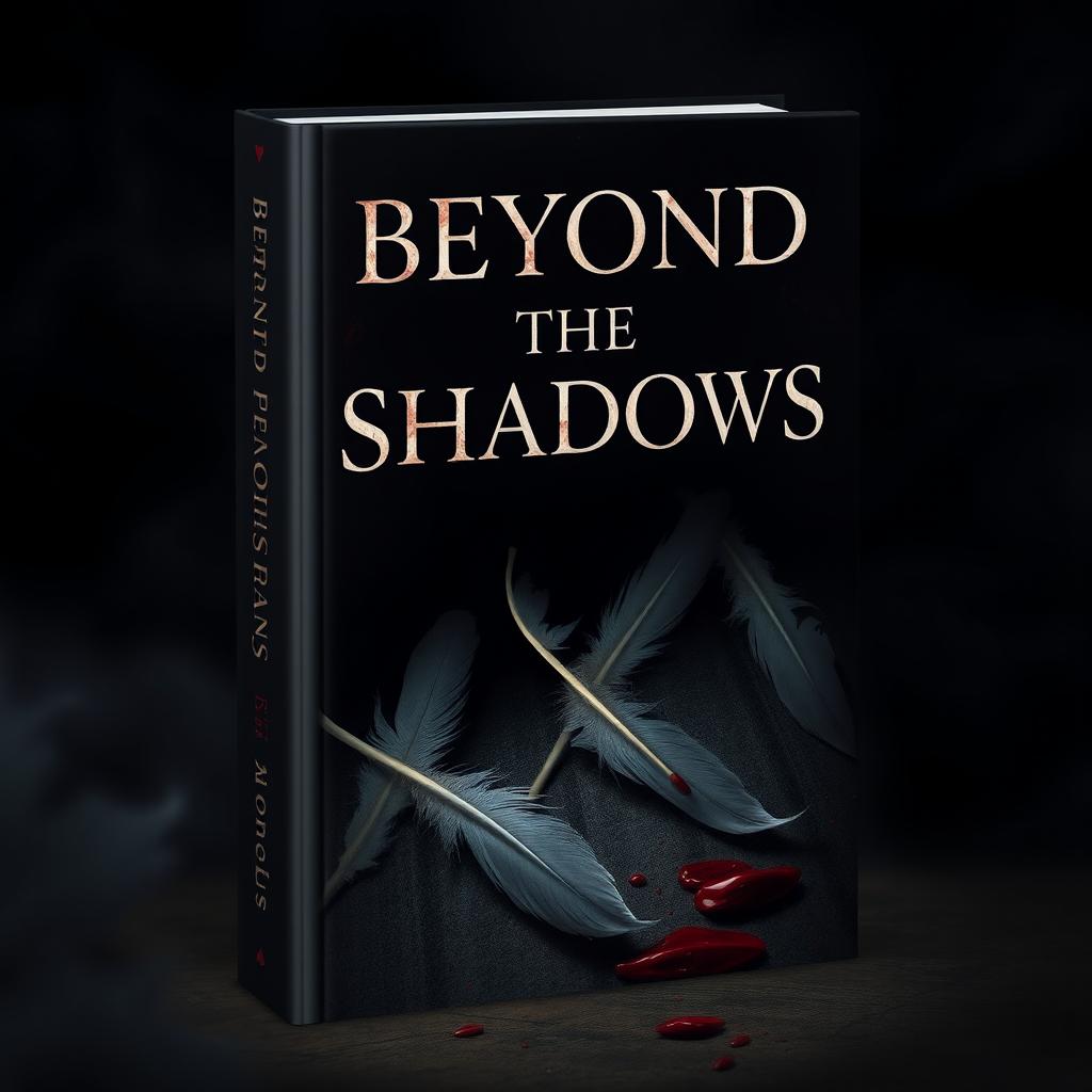 Create a book cover titled 'Beyond the Shadows' with a dark fantasy theme