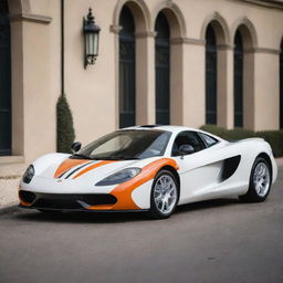 A unique automotive blend of a McLaren supercar's racy aesthetics with the vintage rally charm and Italian elegance of a Lancia.