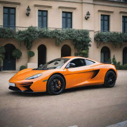 A unique automotive blend of a McLaren supercar's racy aesthetics with the vintage rally charm and Italian elegance of a Lancia.