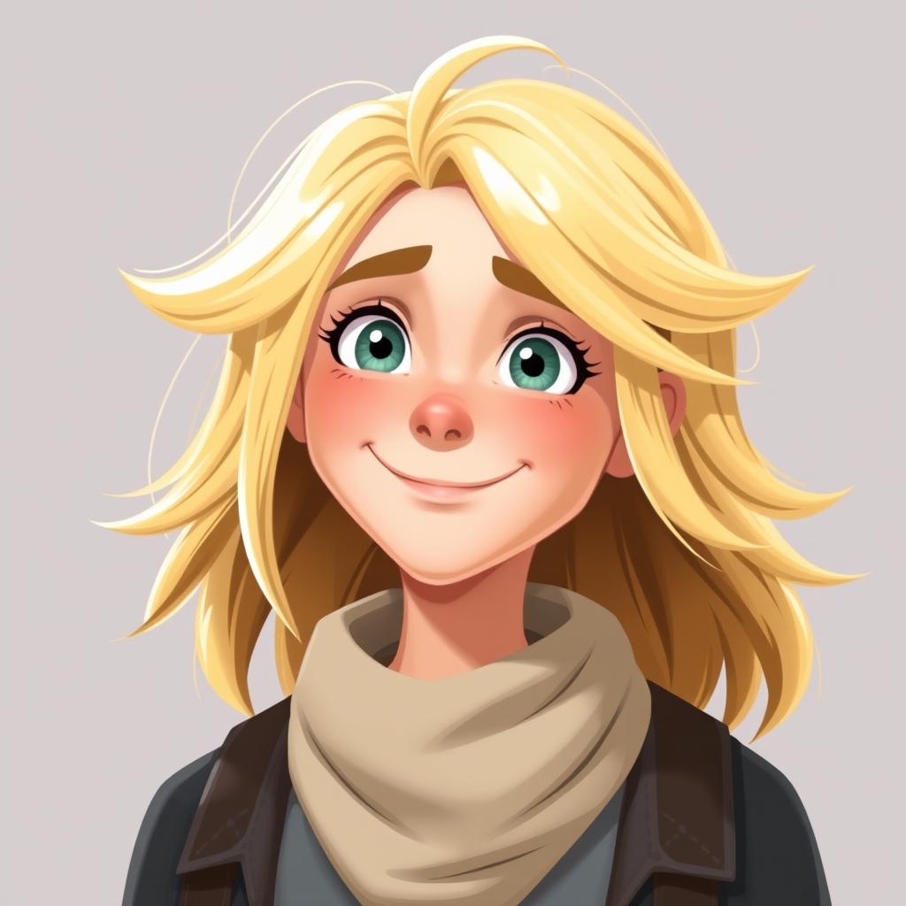 Create an image of a character with blonde hair