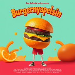 Create a film poster for a movie titled "Burgernyapelsin"