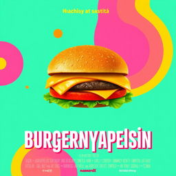 Create a film poster for a movie titled "Burgernyapelsin"