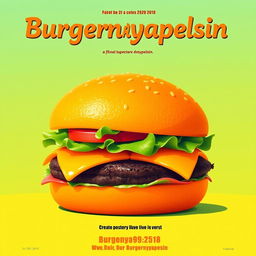 Create a film poster for a movie titled "Burgernyapelsin"