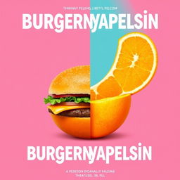 Create a film poster for a movie titled "Burgernyapelsin"