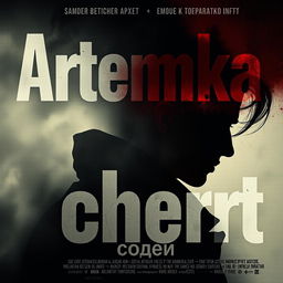 Create a film poster for a movie titled 'Artemka chert'