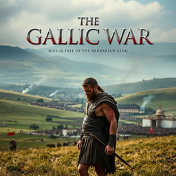 Create a movie poster for 'The Gallic War: Rise and Fall of the Barbarian King'