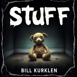 Create a book cover design for a horror novel titled 'Stuff