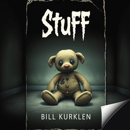 Create a book cover design for a horror novel titled 'Stuff