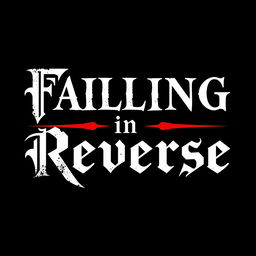 Create an image with the text 'Falling in Reverse' prominently displayed