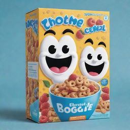 Playful and quirky cereal box design featuring cartoon Boogiemen as the mascots