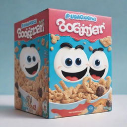 Playful and quirky cereal box design featuring cartoon Boogiemen as the mascots