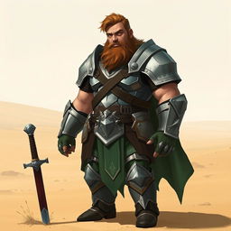 A Pathfinder style artwork featuring a tall, imposing human in his mid-20s with short wavy hair and a scraggly beard