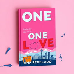 Create a book cover with the title 'ONE KISS ONE LOVE' in large letters and 'Ana Regalado' at the bottom