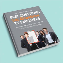 A professional book cover for a guide titled 'Best Questions to Use to Hire the Best Employees'