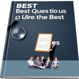 A professional book cover for a guide titled 'Best Questions to Use to Hire the Best Employees'