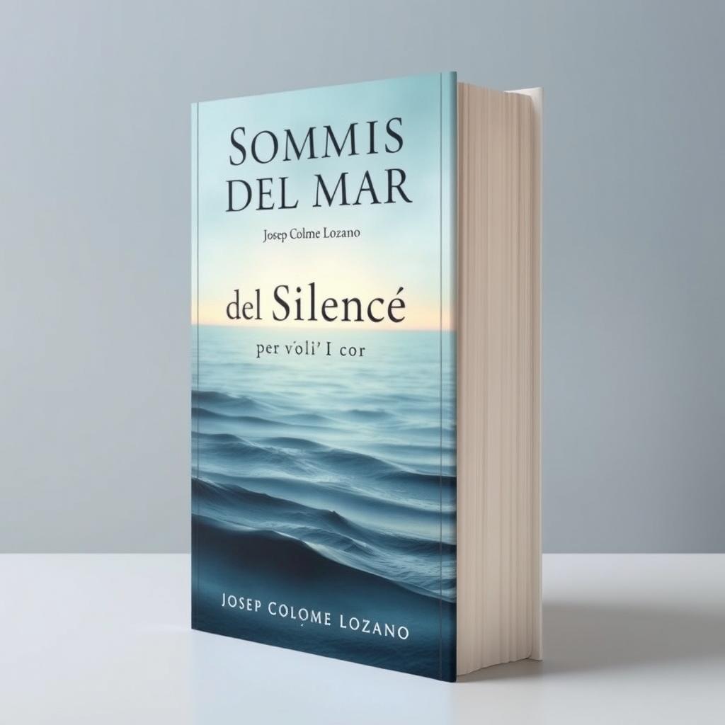 Create a book cover design for a book titled 'Somnis Del Mar del Silenci per violí I cor' by Josep Colomé Lozano