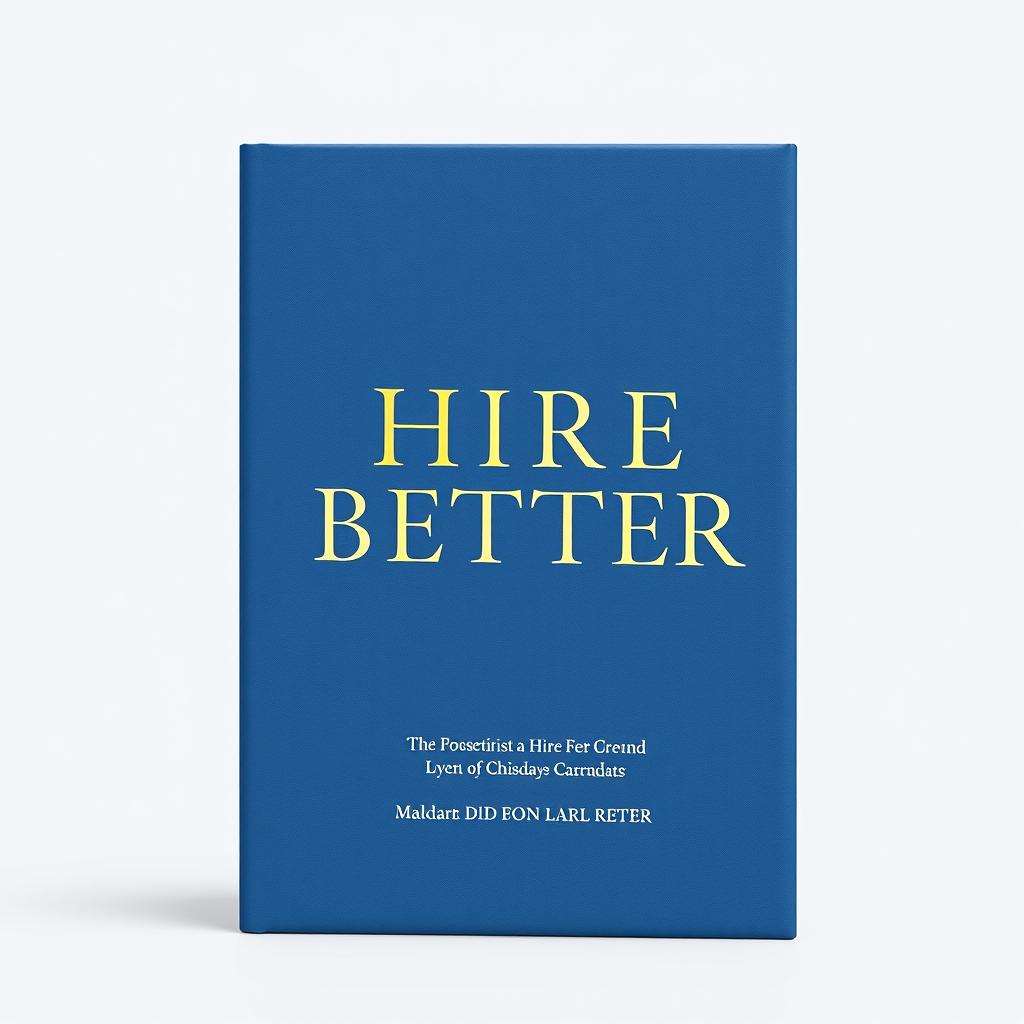 A professional book cover jacket titled 'HIRE BETTER'
