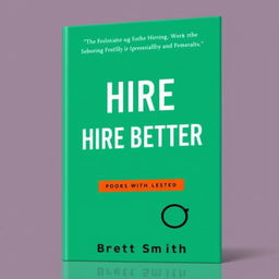 A professional book cover jacket for a book titled 'HIRE BETTER' written by Brett Smith