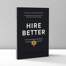 A professional book cover jacket for a book entitled 'HIRE BETTER' written by Brett Smith